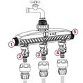 DISTRIBUTORE MULTI USCITA PER RUBINETTI FILETTATI