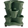 VASO TRIFOGLIO SET 3PZ CON SOTTOVASO VERDE