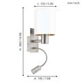 APPLIQUE LED PASTERI E27 NICKEL/WHITE COPPER