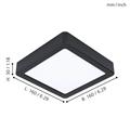 PLAFONIERA LED FUEVA5 10.5W 4000K 16x16CM