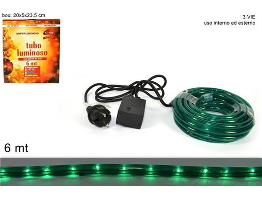 TUBO LUMINOSO 6MT VERDE CON CONTROLLER