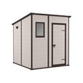 CASETTA IN RESINA MANOR PENT 6x6 CON FINESTRA FRONTALE BEIGE